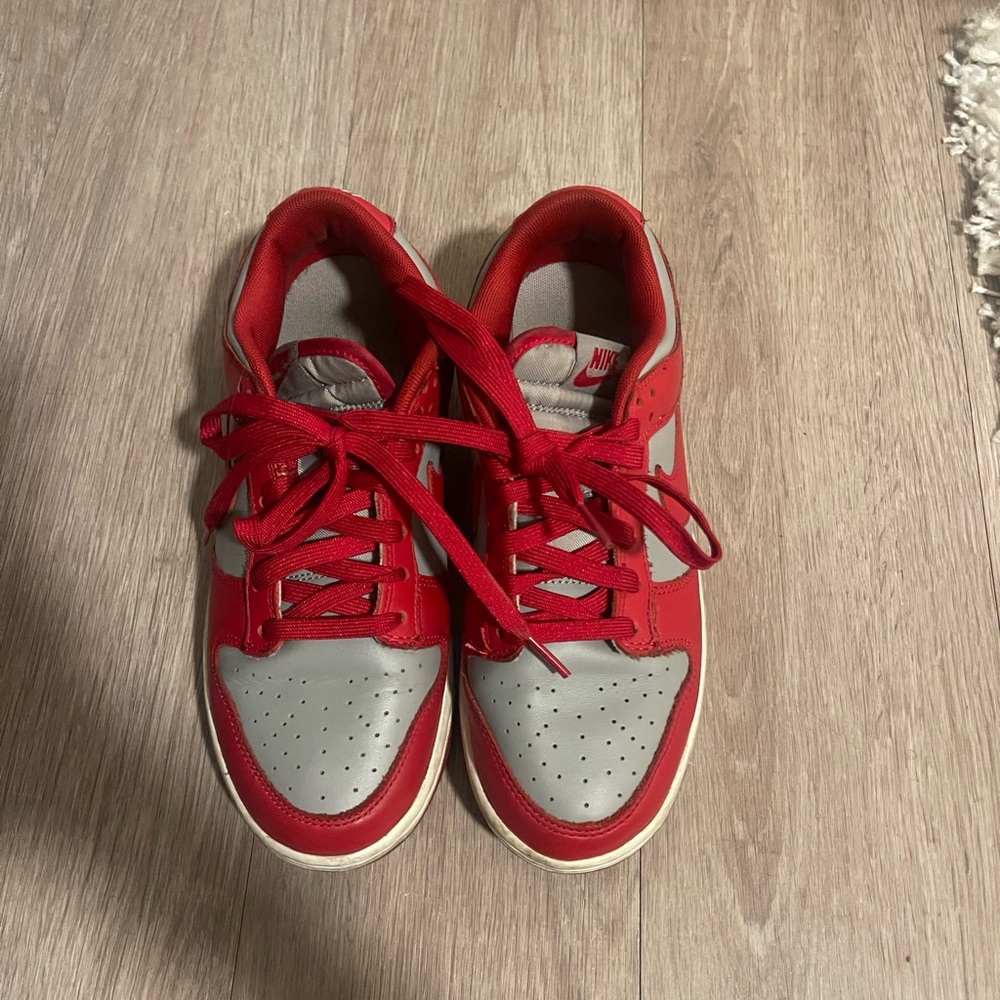 Nike Red and Gray Athletic Shoes